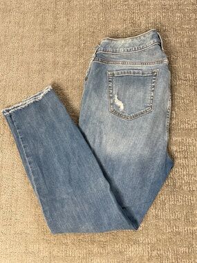 torrid Light Blue Skinny Jeans with Frayed Hem